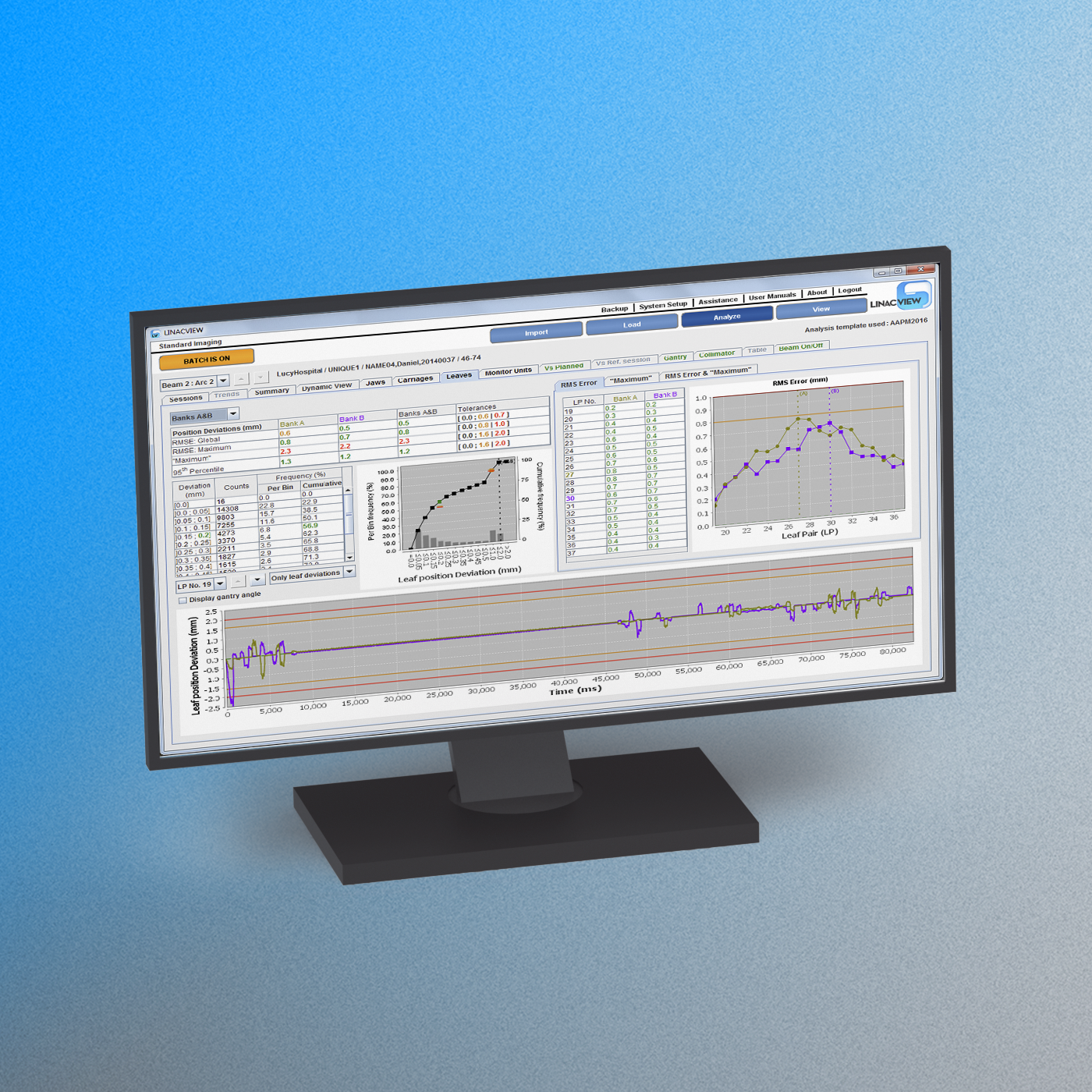 Linacview feature dashboard 1400